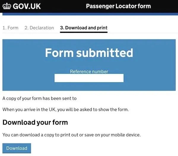 英国入境流程及Passenger Locator Form填写教程