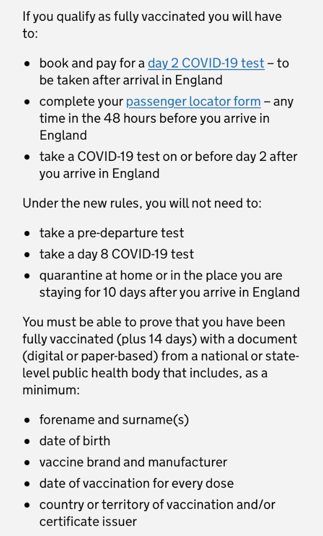 英国入境政策调整！10月4日起取消琥珀色名单！