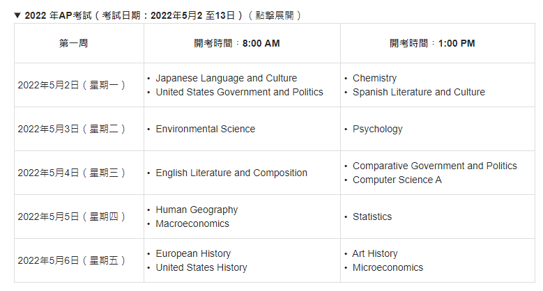 中国香港2022年AP考试即将开放报名! 中国香港2022年AP考试即将开放报名!