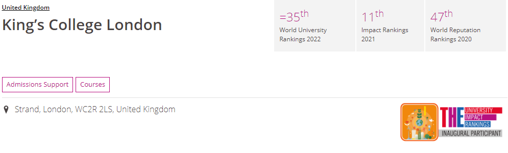 人才辈出的研究型大学，伦敦国王学院KCL！