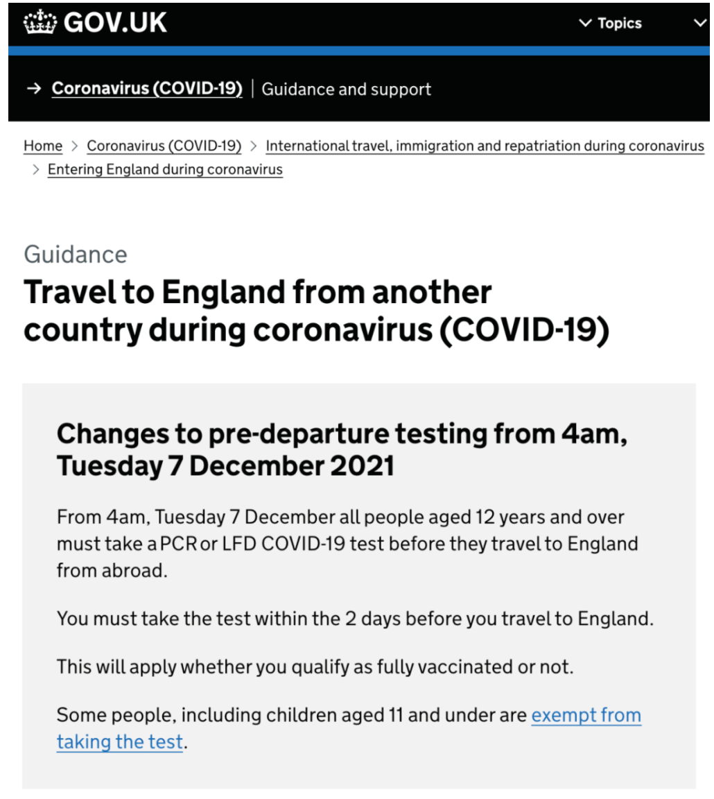 英国今日起实施全新入境规定:所有人需入境前检测! 英国今日起实施全新入境规定:所有人需入境前检测!