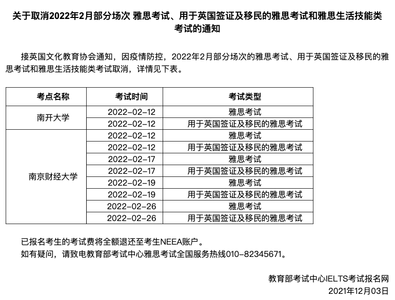 雅思又双叒叕取消了？2022年1月-3月考场动态！