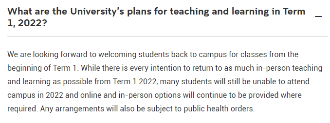 【注意】澳洲大学2022年S1网课或线下授课模式汇总！