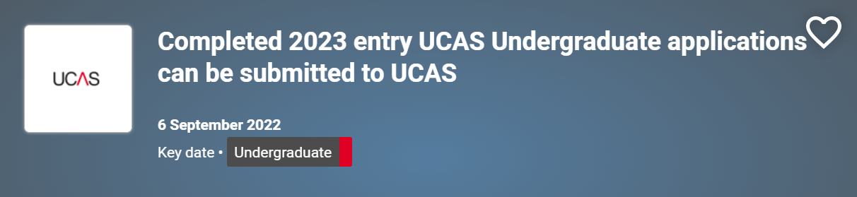 【注意】最新！2023年入学UCAS本科申请时间表更新！
