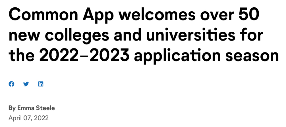 2022-2023 Common App申请政策公布! 2022-2023 Common App申请政策公布!