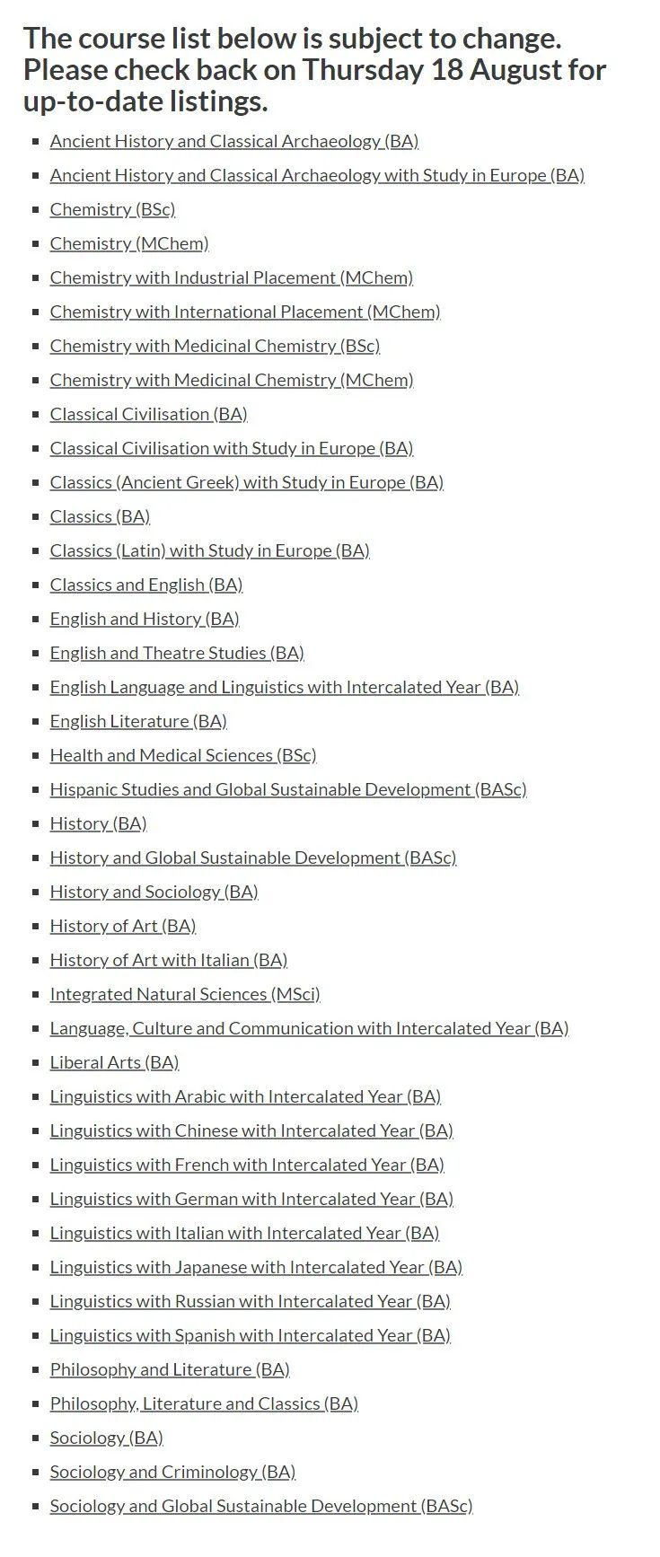 【上篇】最新!这些英国大学目前有补录空位! 【上篇】最新!这些英国大学目前有补录空位!