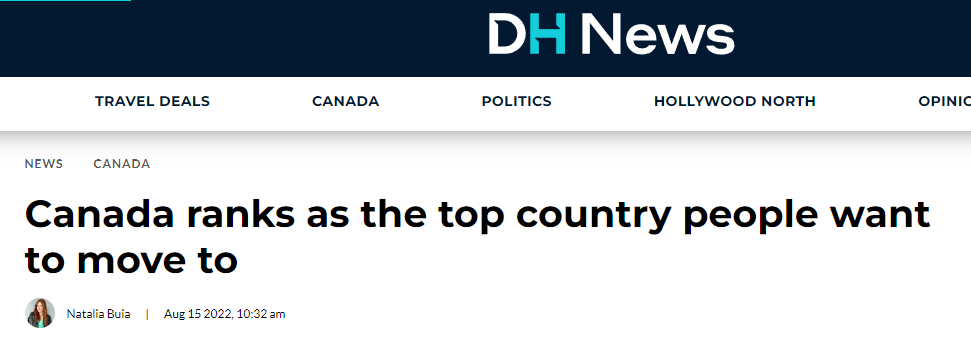 全球热门移居国家调查出炉!加拿大拔得头筹!