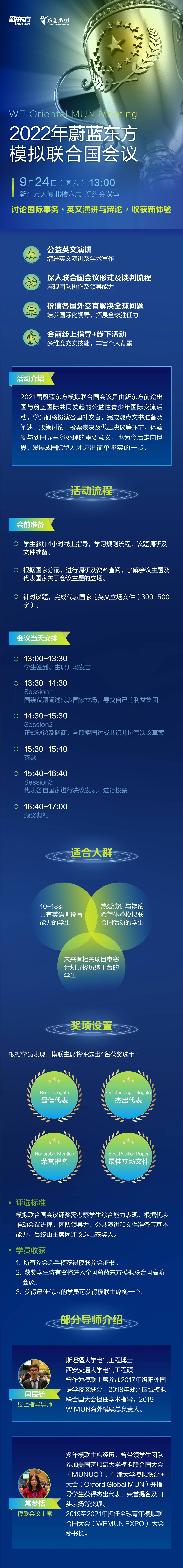 2022年蔚蓝东方模拟联合国会议