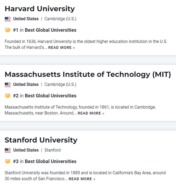 【重磅】USNews发布2023世界大学榜单!美国独占41所! 【重磅】USNews发布2023世界大学榜单!美国独占41所!