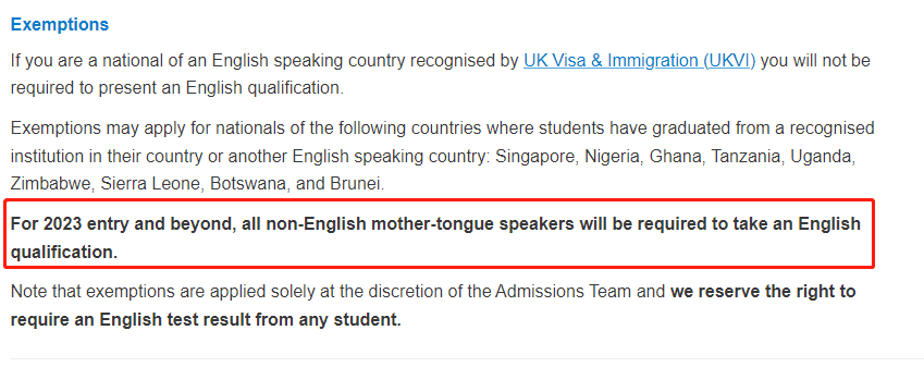 【聚焦】华威大学23fall录取要求来了！各项都有更新！