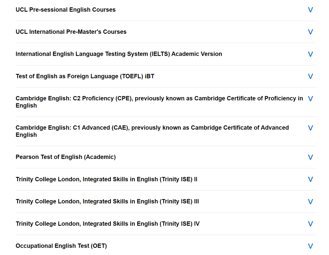 【汇总】QS前200英国大学硕士申请可接受的语言测试 QS前200英国大学硕士申请可接受的语言测试