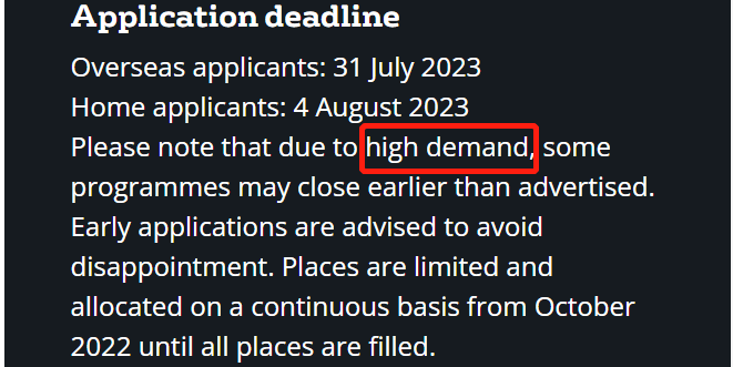2023年英国申请季提前截止的专业整理！