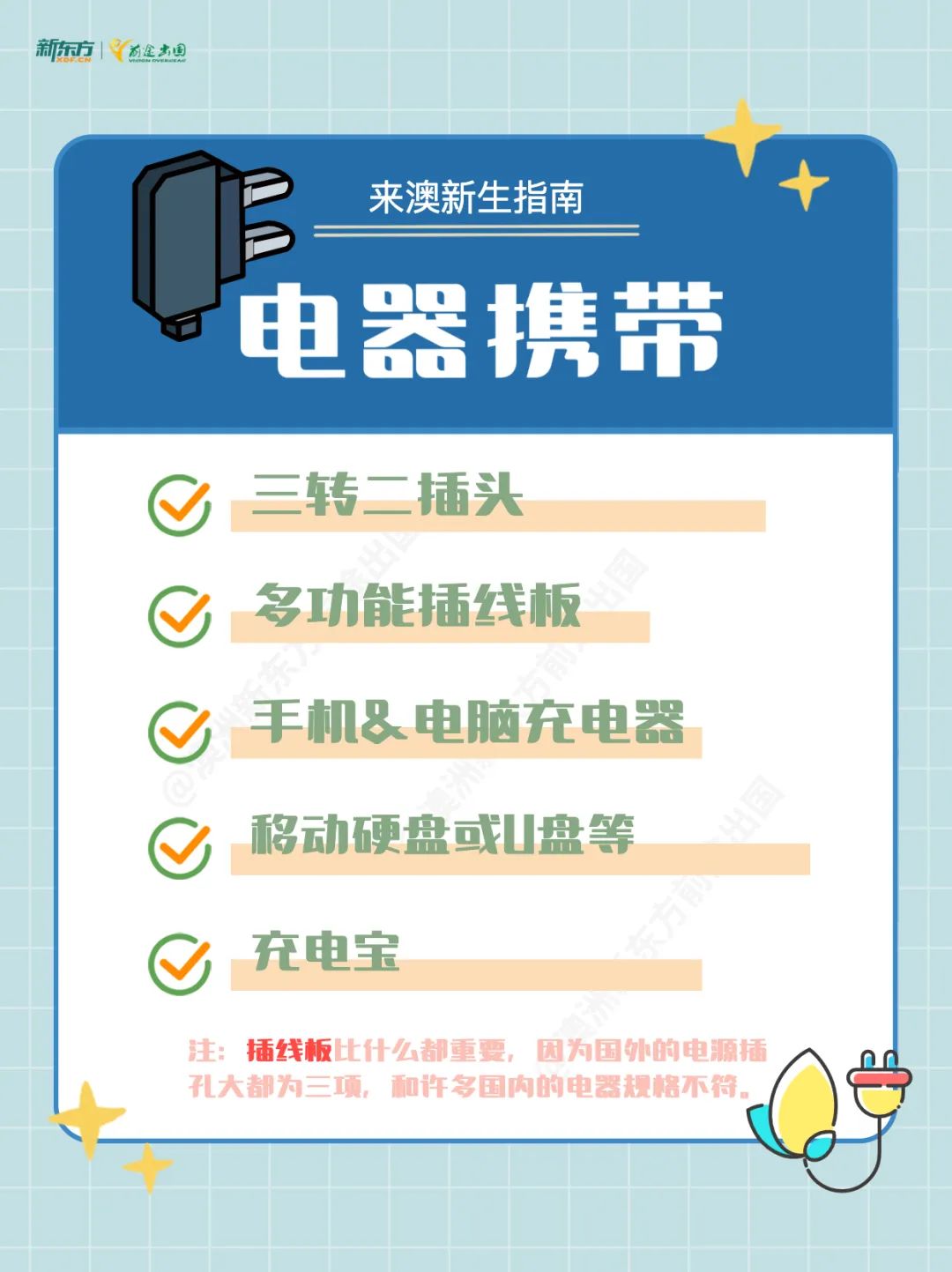 【新生指南】第一次来澳洲，行李箱里装什么？