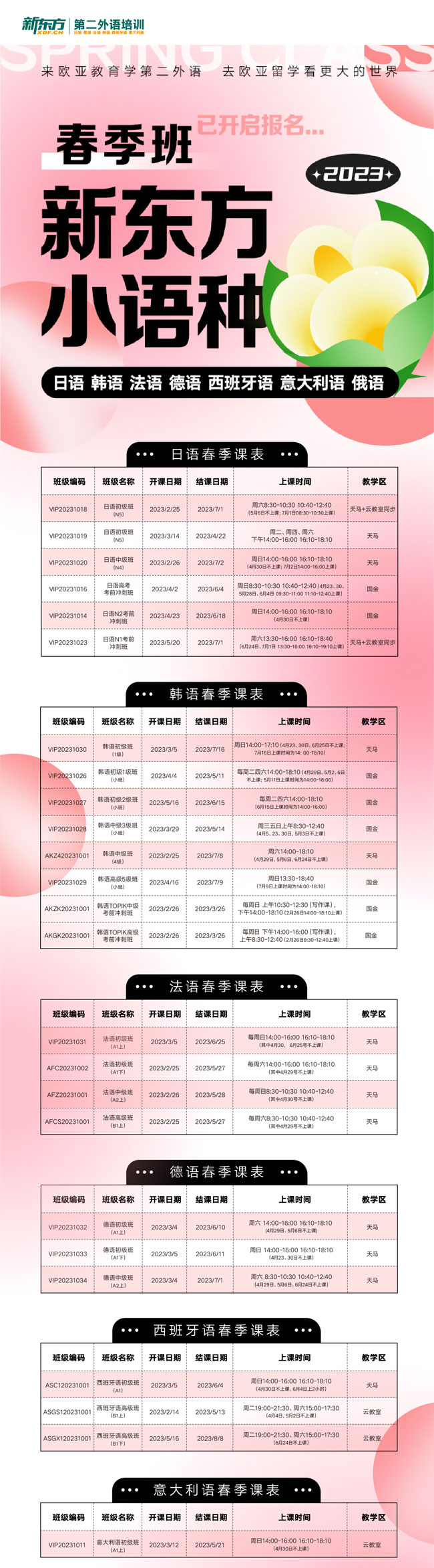 2023年长沙小语种春季班-免费咨询电话400-0731-822