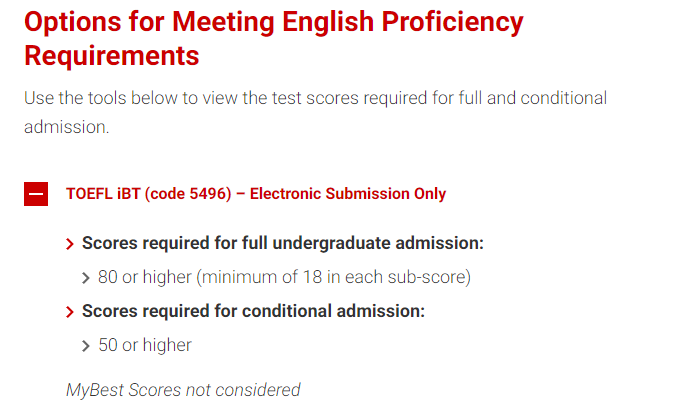 【注意】美国排行前100的大学，哪些明确要求单项分数？下