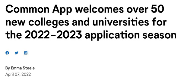 【指南】更新！2022-2023 Common App申请政策公布，早点熟悉太必要！上