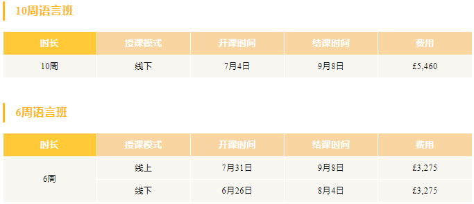 利兹大学关于夏季硕士语言班的通知