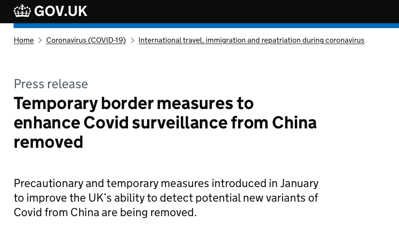 【入境】4月5日起，英国将更新中国大陆赴英入境政策