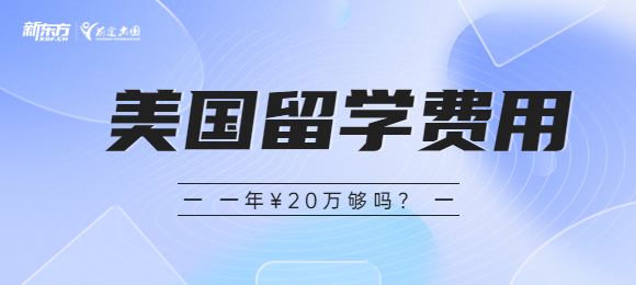 美国留学一年20万人民币费用够吗？