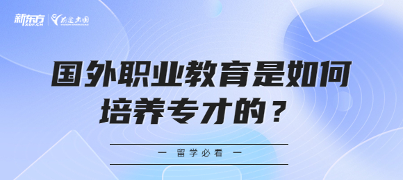 国外职业教育是如何培养专才的? 国外职业教育是如何培养专才的?