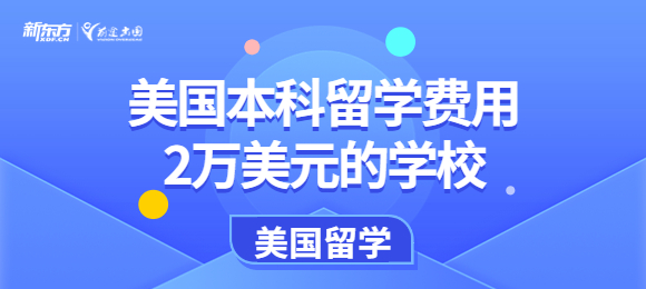 美国本科留学费用2万美元的学校有哪些？