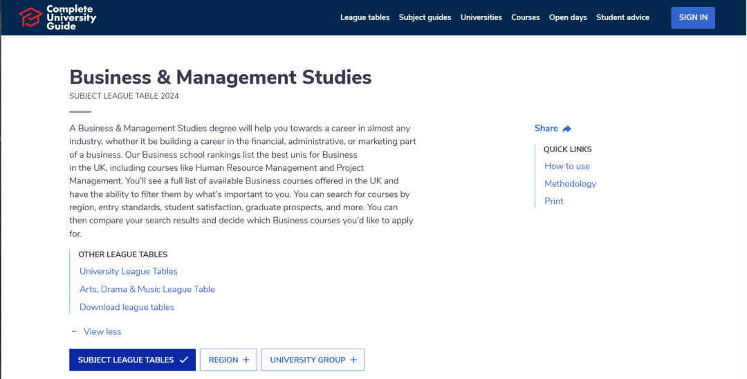 【选校】英国商业和管理学科排位前十的大学名单汇总 【选校】英国商业和管理学科排位前十的大学名单汇总