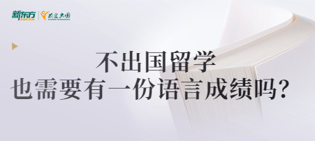 不出国留学，也需要有一份语言成绩吗？