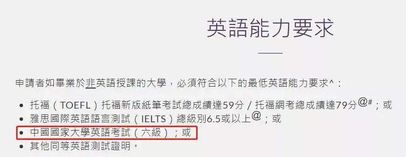 【盘点】可以接受四六级成绩的留学院校!