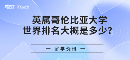 英属哥伦比亚大学世界排名大概是多少？