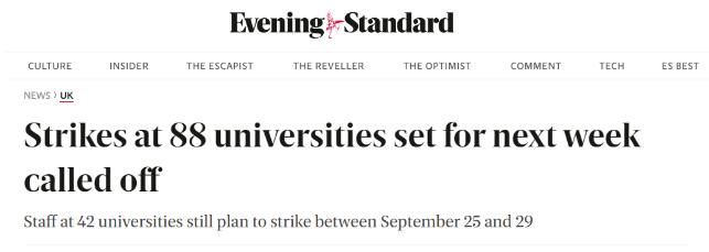 【留学资讯】大反转!英国88所大学取消罢工!