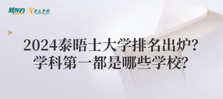 2024泰晤士大学排名出炉？学科第一都是哪些学校？