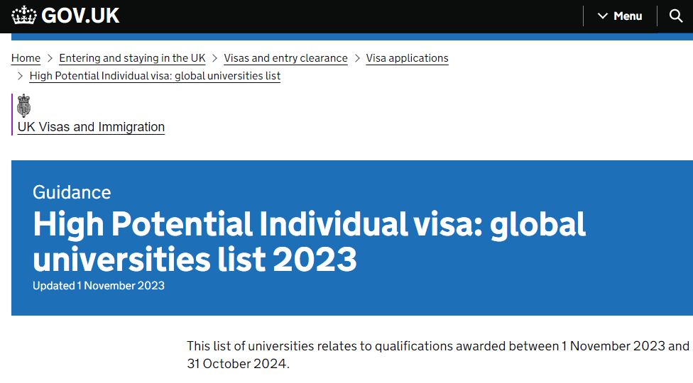【重点关注】英国发布2023年HPI工签39所院校名单! 【重点关注】英国发布2023年HPI工签39所院校名单!
