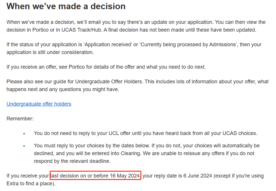 UCL狂撒offer，英国G5各校何时放榜？