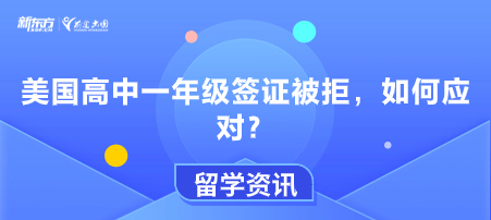 美国高中一年级签证被拒，如何应对？
