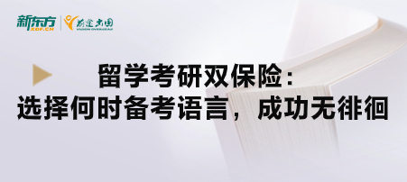 留学考研双保险：选择何时备考语言，成功无徘徊