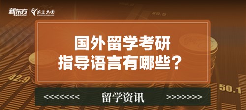 国外留学考研指导语言有哪些？