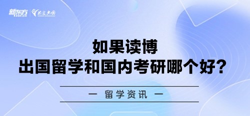 如果读博，出国留学和国内考研哪个好？