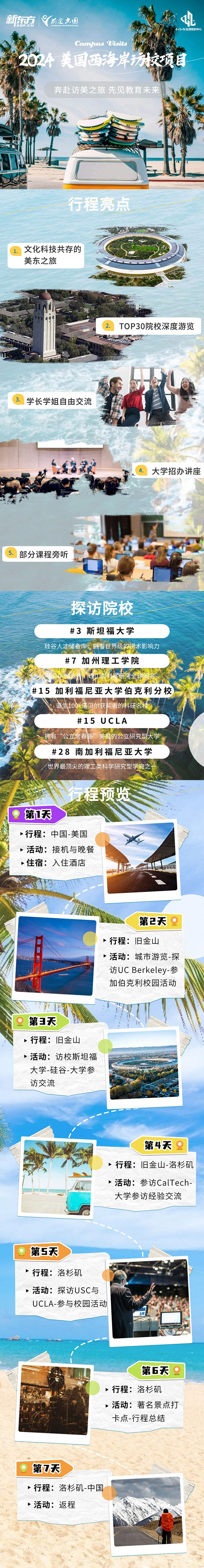 【美国留学】2024 美国西海岸访校项目