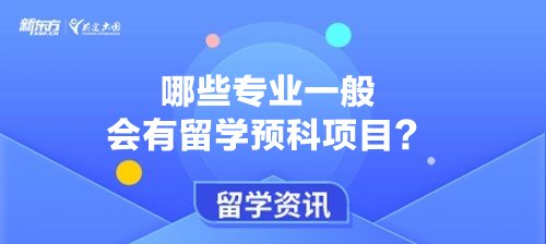 哪些专业一般会有留学预科项目？