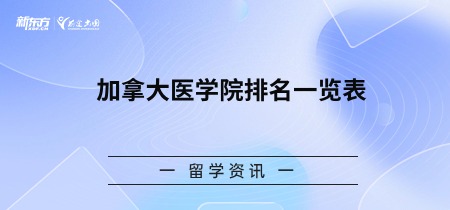 加拿大医学院排名一览表