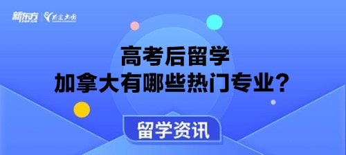 高考后留学加拿大有哪些热门专业？