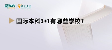 国际本科3+1有哪些学校？