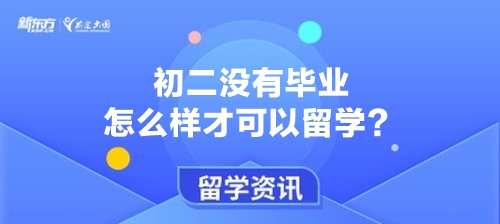 初二没有毕业怎么样才可以留学？