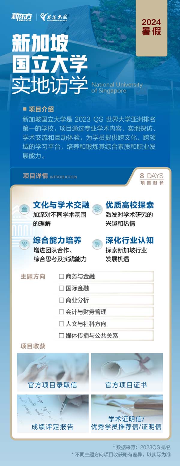 【立即咨询】新加坡国立大学实地访学