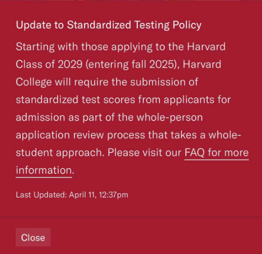 【留学资讯】注意！哈佛大学宣布：恢复标化考试要求！