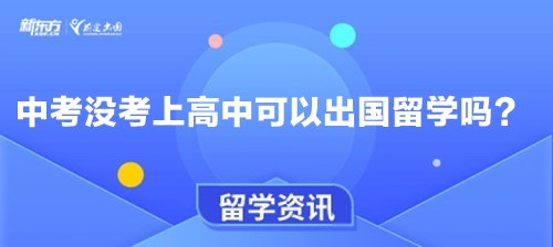 中考没考上高中可以出国留学吗？