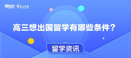 高三想出国留学有哪些条件？