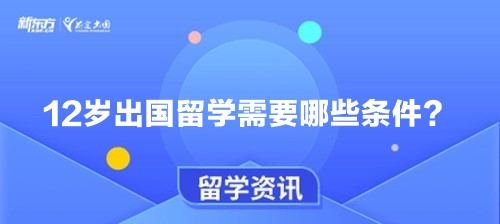 12岁出国留学需要哪些条件？