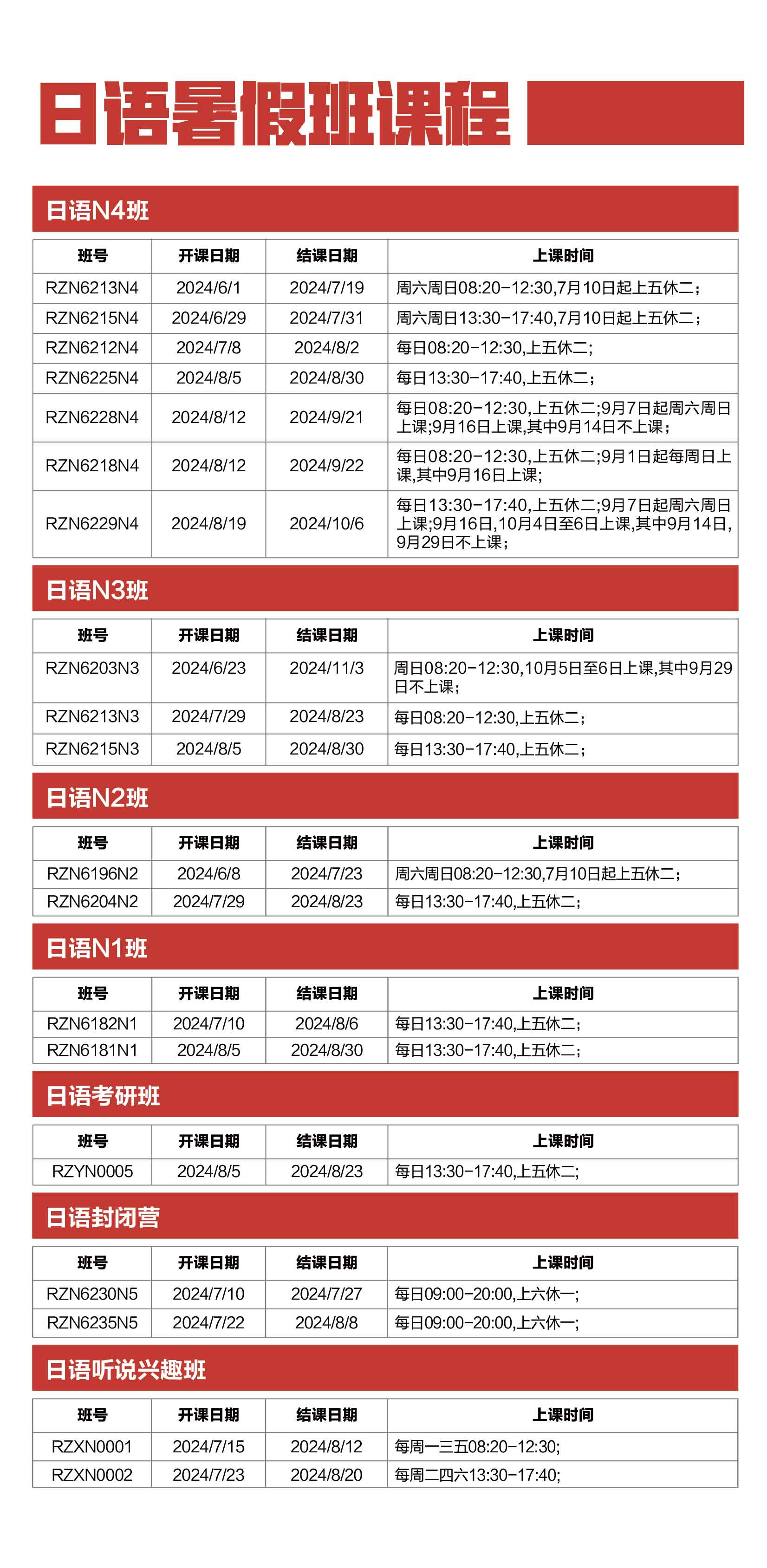 2024新东方小语种暑假班更新上线啦！