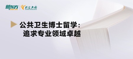 公共卫生博士留学：追求专业领域卓越